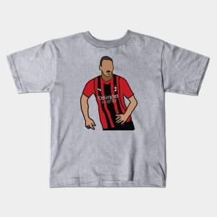The lion, Zlatan Ibrahimovic, with A.C Milan. Kids T-Shirt